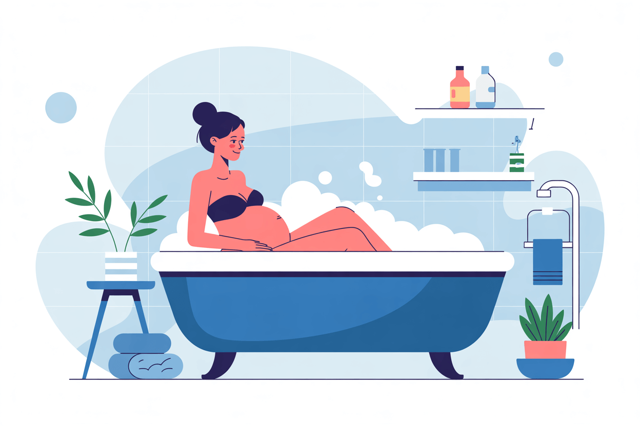 femme enceinte ice bath