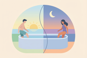 Bain froid le matin ou le soir