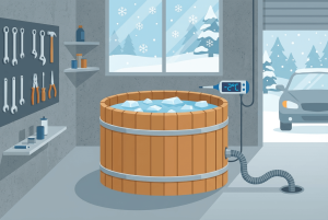 Bain froid garage ou cave en hiver