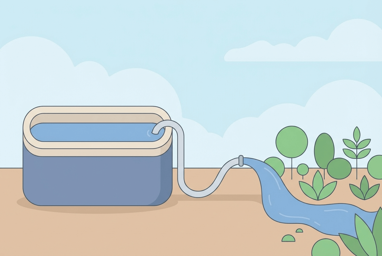 Évacuation eau bain froid